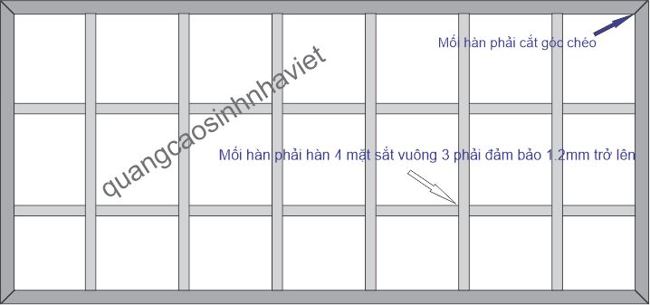 Bản vẽ kết cấu khung sườn ốp alu tại Đồng Nai